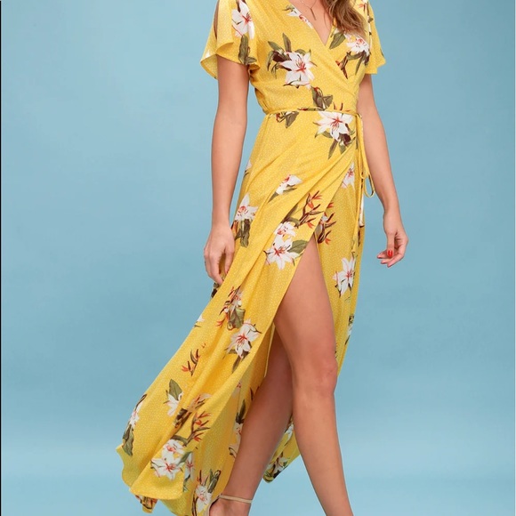 Floral Print Wrap Maxi Dress - Picture 3 of 5